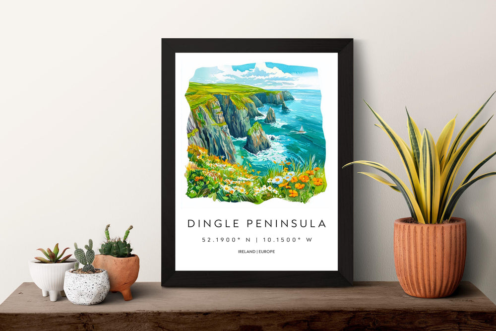 Dingle Peninsula Watercolor Poster Wall Art Dingle Peninsula Wall Hanging Home Décor Dingle Peninsula Gift Art Lovers Ireland Wall Art