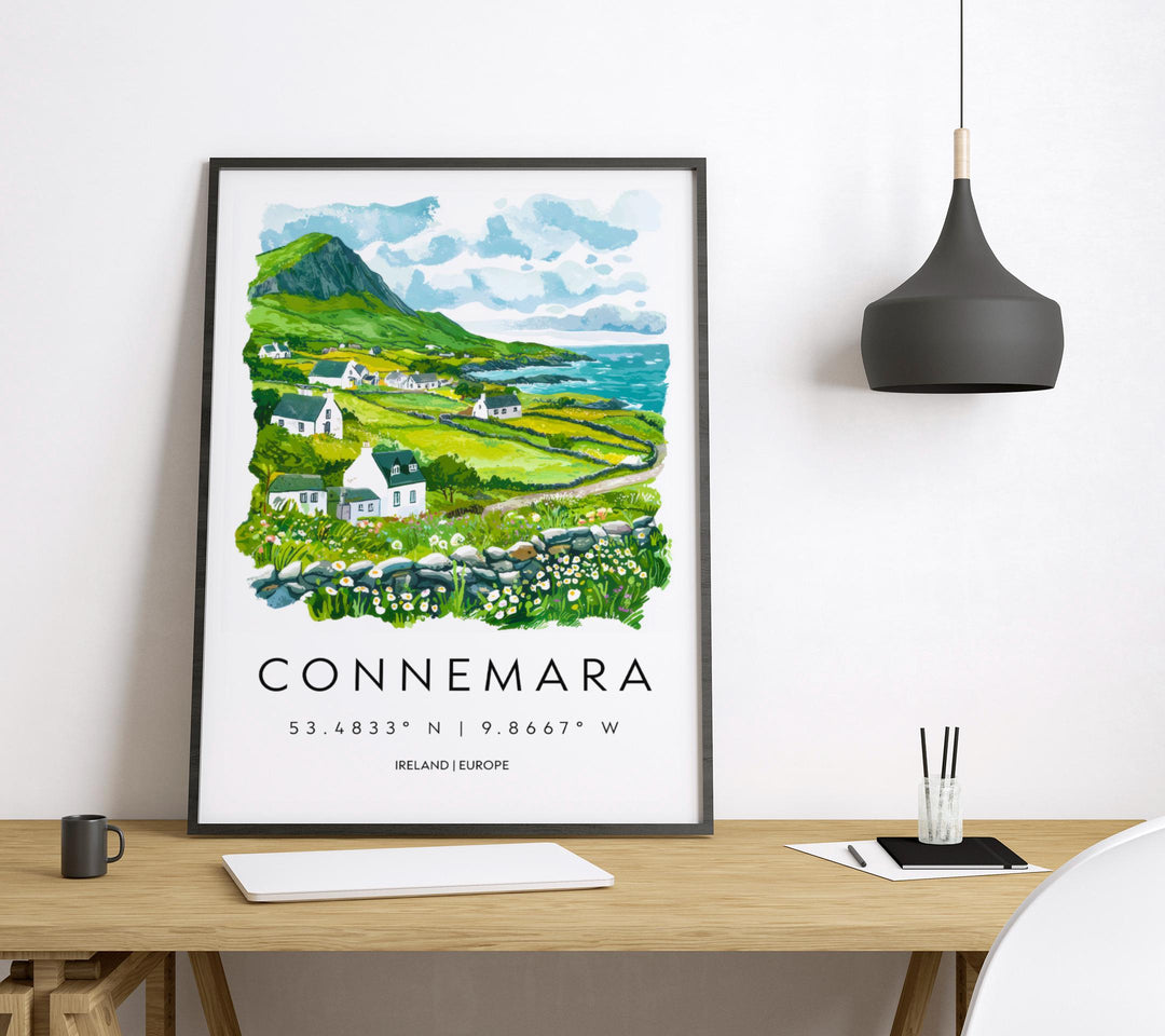 Connemara Watercolor Poster Wall Art Connemara Wall Hanging Home Décor Connemara Gift Art Lovers Ireland Wall Art