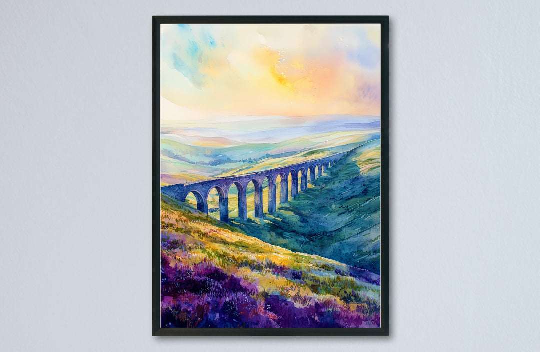 Yorkshire Dales Watercolor Poster Wall Art Yorkshire Dales Wall Hanging Home Décor Yorkshire Dales Gift Art Lovers United Kingdom Wall Art