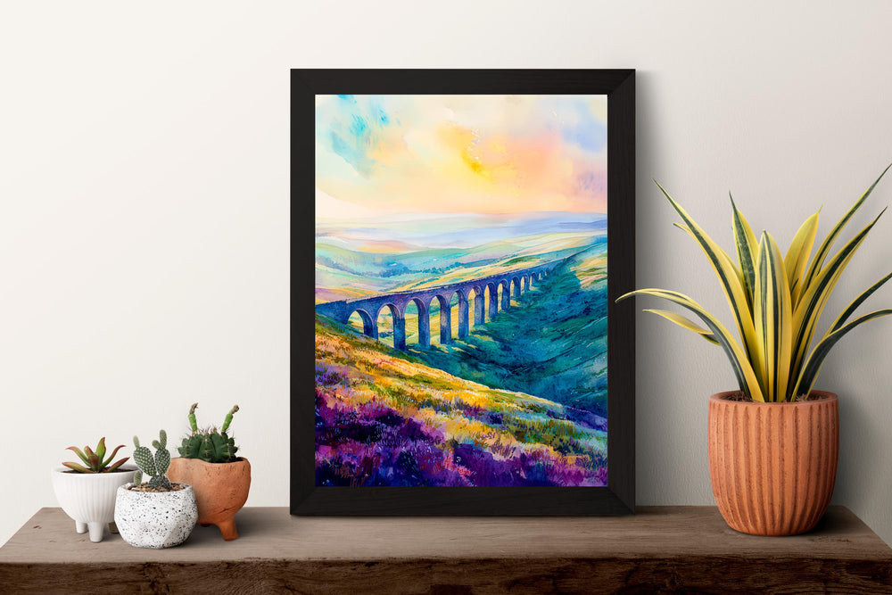 Yorkshire Dales Watercolor Poster Wall Art Yorkshire Dales Wall Hanging Home Décor Yorkshire Dales Gift Art Lovers United Kingdom Wall Art
