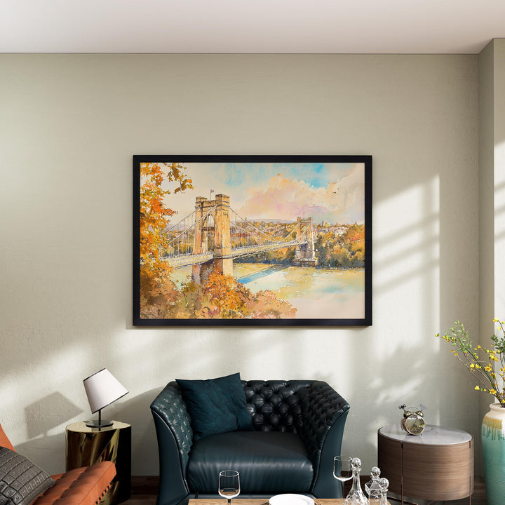 Bristol Watercolor Poster Landscape Wall Art Bristol Wall Hanging Home Décor Bristol Gift Art Lovers United Kingdom Wall Art