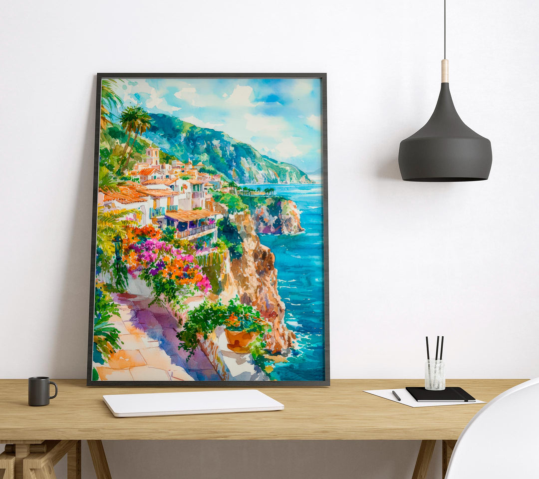 Acapulco Watercolor Poster Wall Art Acapulco Wall Hanging Home Décor Acapulco Gift Art Lovers Mexico Wall Art