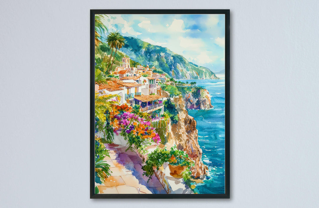Acapulco Watercolor Poster Wall Art Acapulco Wall Hanging Home Décor Acapulco Gift Art Lovers Mexico Wall Art