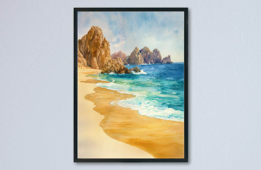 Los Cabos Watercolor Poster Wall Art Los Cabos Wall Hanging Home Décor Los Cabos Gift Art Lovers Mexico Wall Art