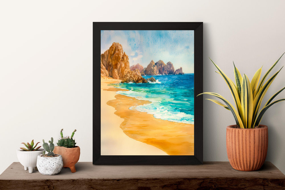 Los Cabos Watercolor Poster Wall Art Los Cabos Wall Hanging Home Décor Los Cabos Gift Art Lovers Mexico Wall Art