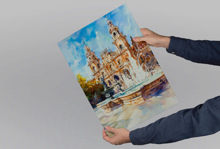 Valladolid Watercolor Poster Wall Art Valladolid Wall Hanging Home Décor Valladolid Gift Art Lovers Mexico Wall Art