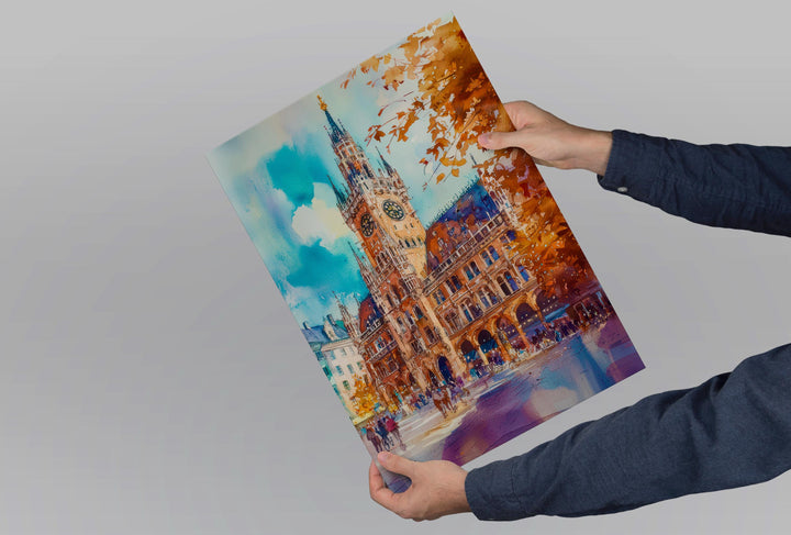 Munich Watercolor Poster Wall Art Munich Wall Hanging Home Décor Munich Gift Art Lovers Germany Wall Art