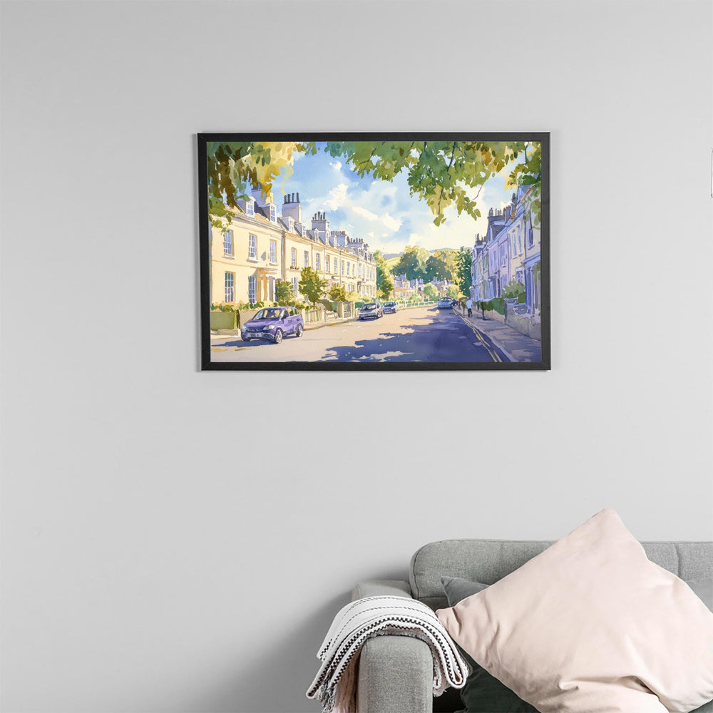 Cheltenham Watercolor Poster Landscape Wall Art Cheltenham Wall Hanging Home Décor Cheltenham Gift Art Lovers United Kingdom Wall Art