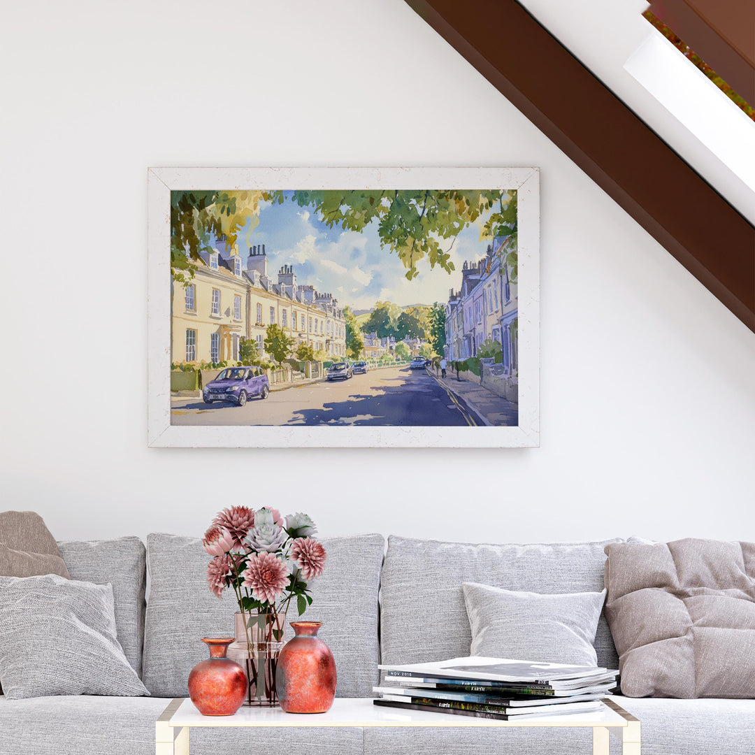 Cheltenham Watercolor Poster Landscape Wall Art Cheltenham Wall Hanging Home Décor Cheltenham Gift Art Lovers United Kingdom Wall Art