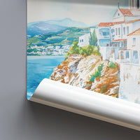 Andros Watercolor Poster Wall Art Andros Wall Hanging Home Décor Andros Gift Art Lovers Greece Wall Art