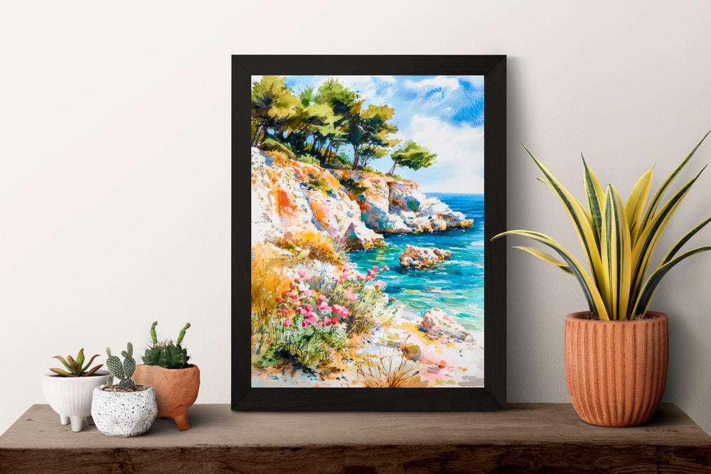 Halkidiki Watercolor Poster Wall Art Halkidiki Wall Hanging Home Décor Halkidiki Gift Art Lovers Greece Wall Art