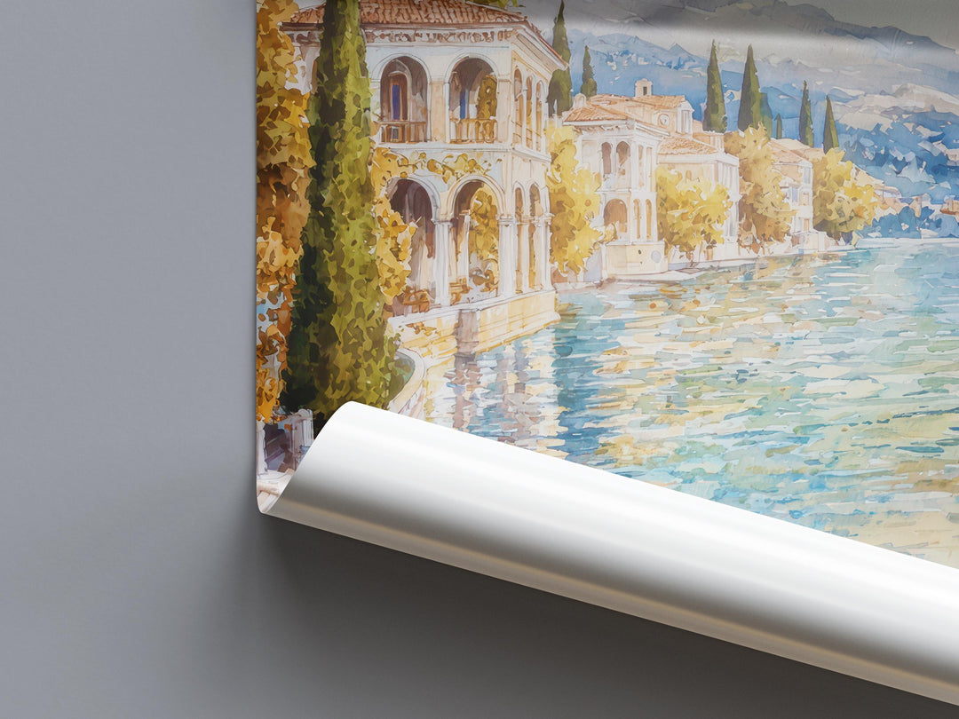 Ioannina Watercolor Poster Wall Art Ioannina Wall Hanging Home Décor Ioannina Gift Art Lovers Greece Wall Art