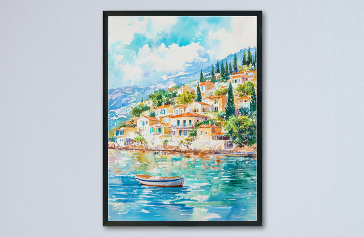 Ithaca Watercolor Poster Wall Art Ithaca Wall Hanging Home Décor Ithaca Gift Art Lovers Greece Wall Art