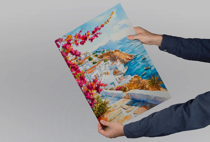 Milos Watercolor Poster Wall Art Milos Wall Hanging Home Décor Milos Gift Art Lovers Greece Wall Art