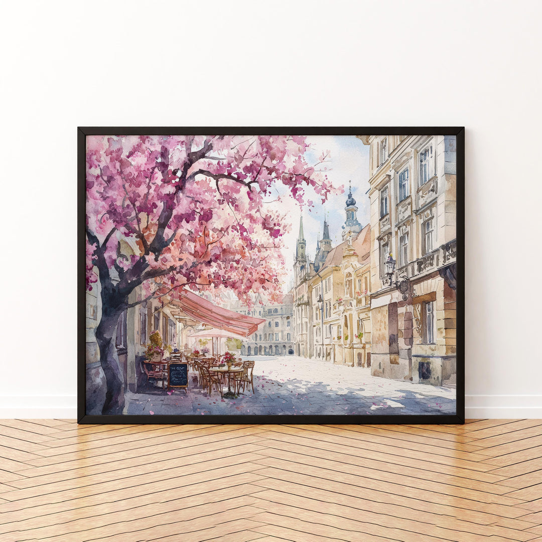 Vienna Watercolor Poster Landscape Wall Art Vienna Wall Hanging Home Décor Vienna Gift Art Lovers Austria Wall Art