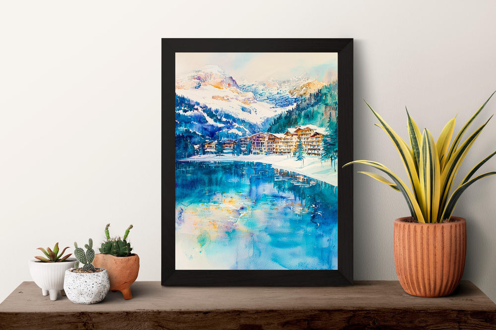 Tignes Watercolor Poster Wall Art Tignes Wall Hanging Home Décor Tignes Gift Art Lovers France Wall Art