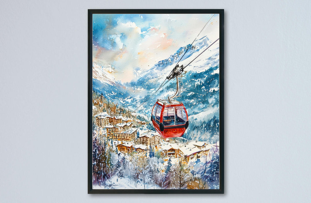 Serre Chevalier Watercolor Poster Wall Art Serre Chevalier Wall Hanging Home Décor Serre Chevalier Gift Art Lovers France Wall Art