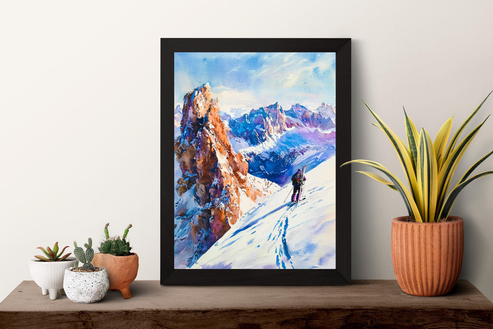 La Clusaz Watercolor Poster Wall Art La Clusaz Wall Hanging Home Décor La Clusaz Gift Art Lovers France Wall Art