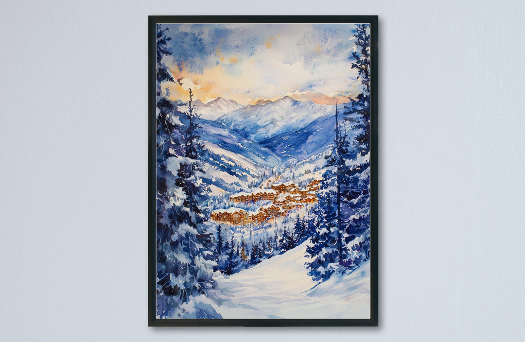 Beaver Creek Watercolor Poster Wall Art Beaver Creek Wall Hanging Home Décor Beaver Creek Gift Art Lovers United States Wall Art