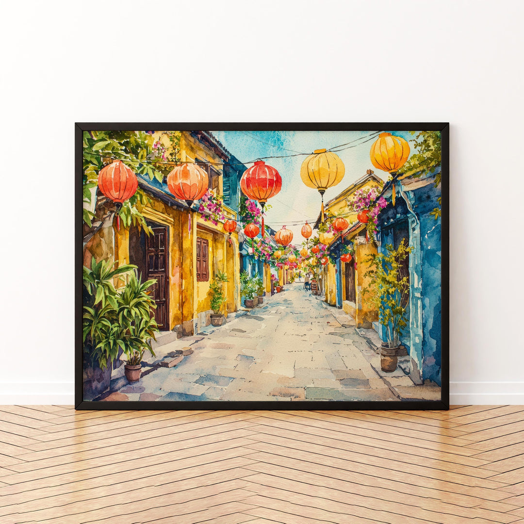 Hoi An Watercolor Poster Landscape Wall Art Hoi An Wall Hanging Home Décor Hoi An Gift Art Lovers Vietnam Wall Art
