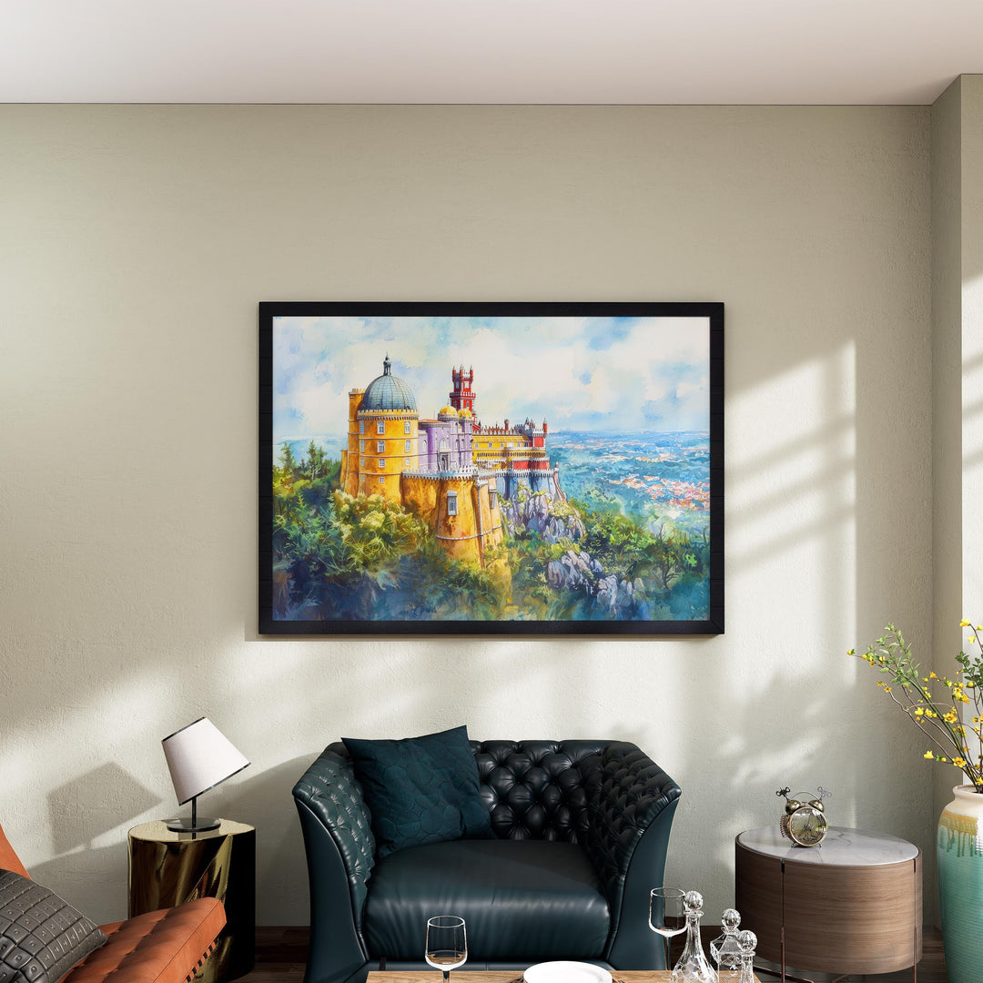 Sintra Watercolor Poster Landscape Wall Art Sintra Wall Hanging Home Décor Sintra Gift Art Lovers Portugal Wall Art