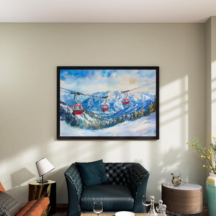 Snowbird Watercolor Poster Landscape Wall Art Snowbird Wall Hanging Home Décor Snowbird Gift Art Lovers United States Wall Art