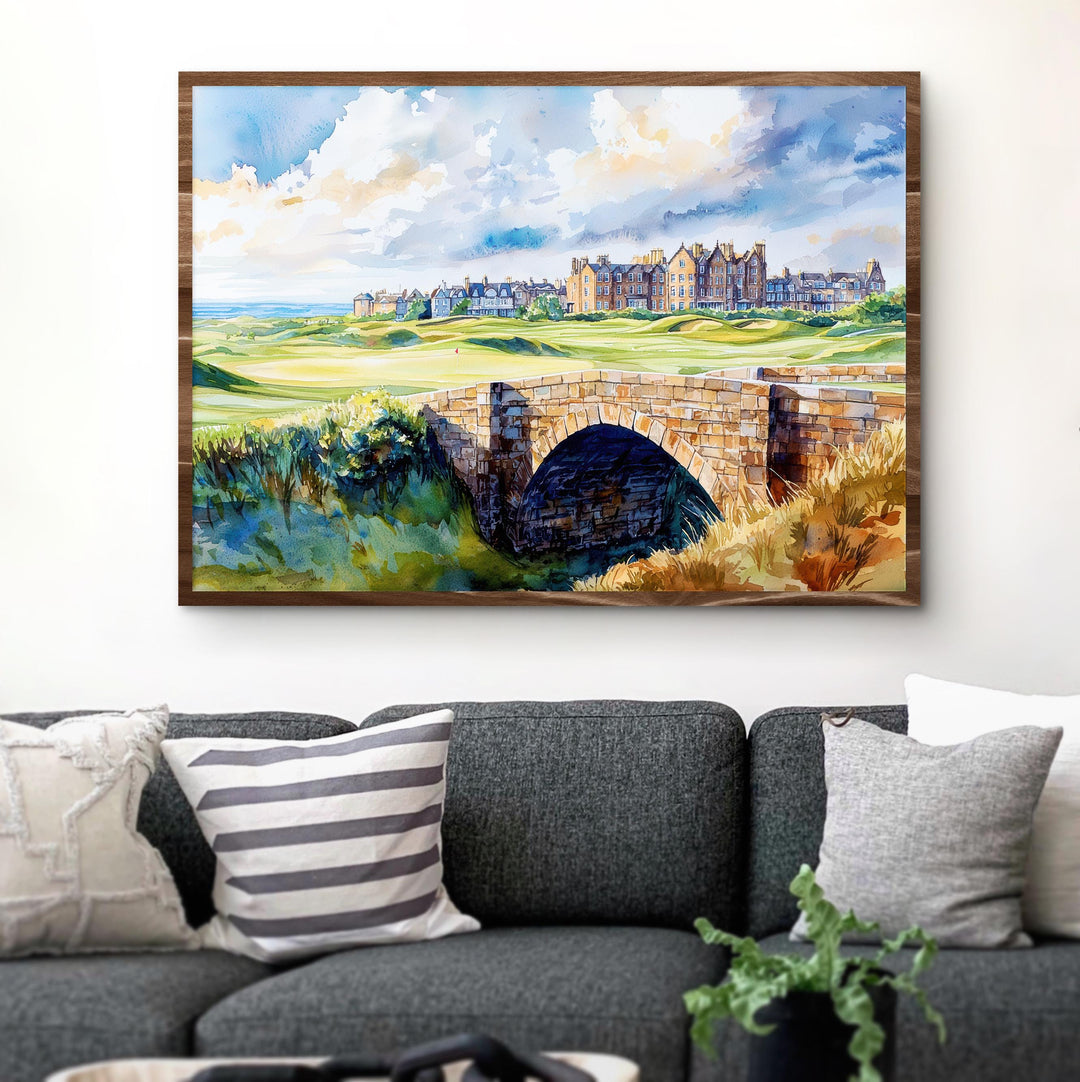 St Andrews Watercolor Poster Landscape Wall Art St Andrews Wall Hanging Home Décor St Andrews Gift Art Lovers Scotland Wall Art