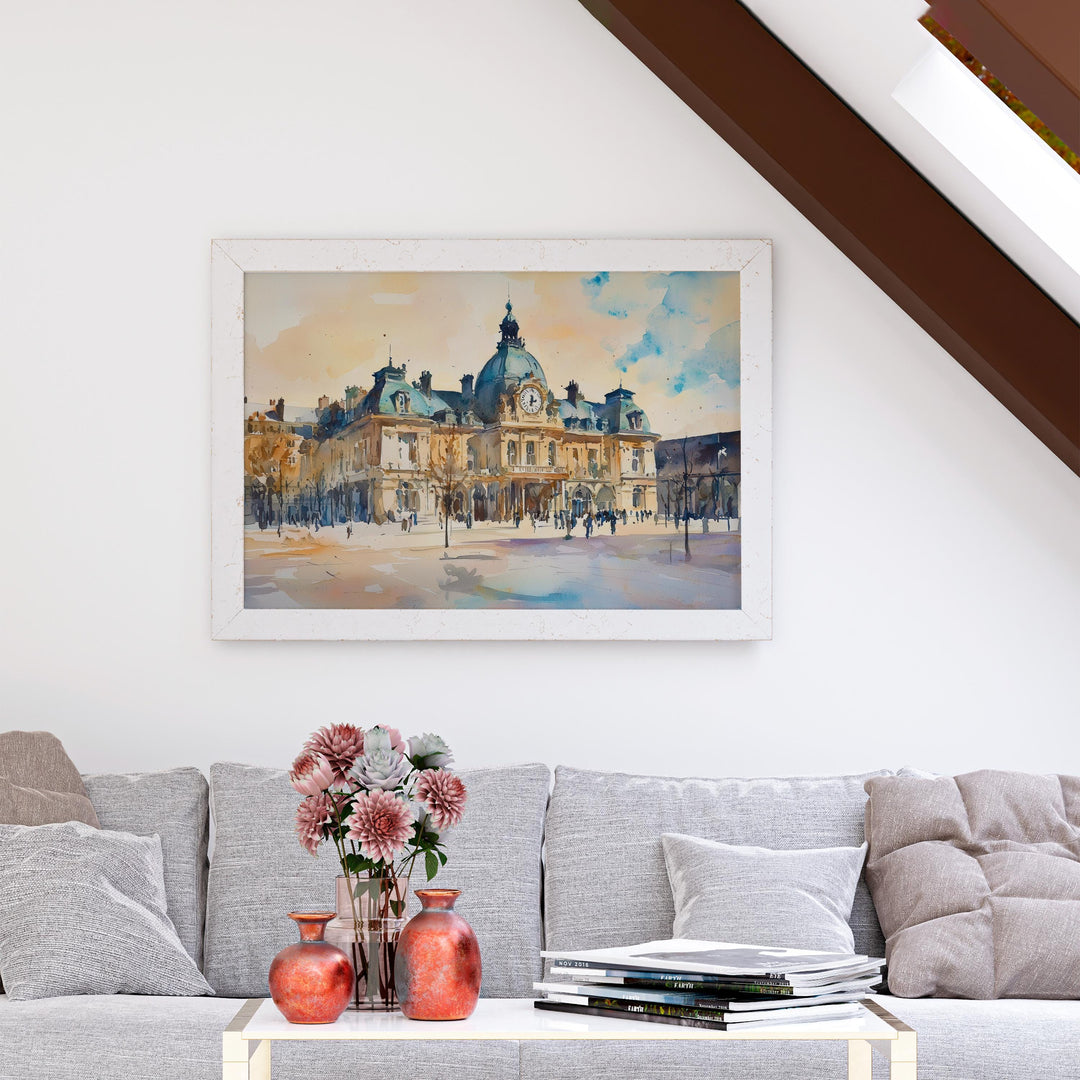 Limoges Watercolor Poster Cityscape Wall Art Limoges Wall Hanging Home Décor Limoges Gift Art Lovers France Wall Art