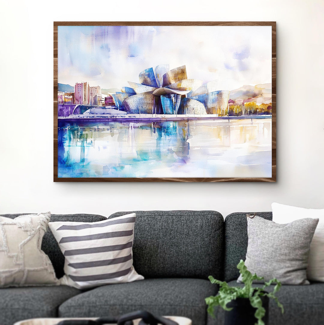 Bilbao watercolor poster Wall Art Bilbao Wall Hanging Home Décor Bilbao Gift Art Lovers Spain Wall Art