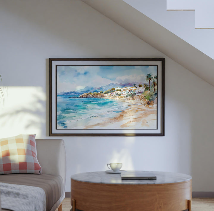 Costa Blanca watercolor poster Wall Art Costa Blanca Wall Hanging Home Décor Costa Blanca Gift Art Lovers Spain Wall Art