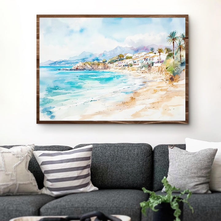Costa Blanca watercolor poster Wall Art Costa Blanca Wall Hanging Home Décor Costa Blanca Gift Art Lovers Spain Wall Art