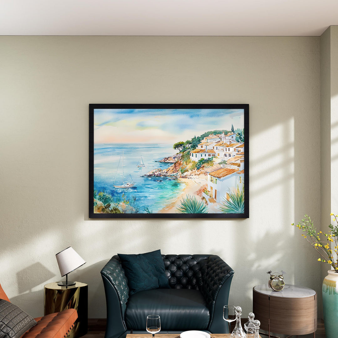 Costa Brava watercolor poster Wall Art Costa Brava Wall Hanging Home Décor Costa Brava Gift Art Lovers Spain Wall Art