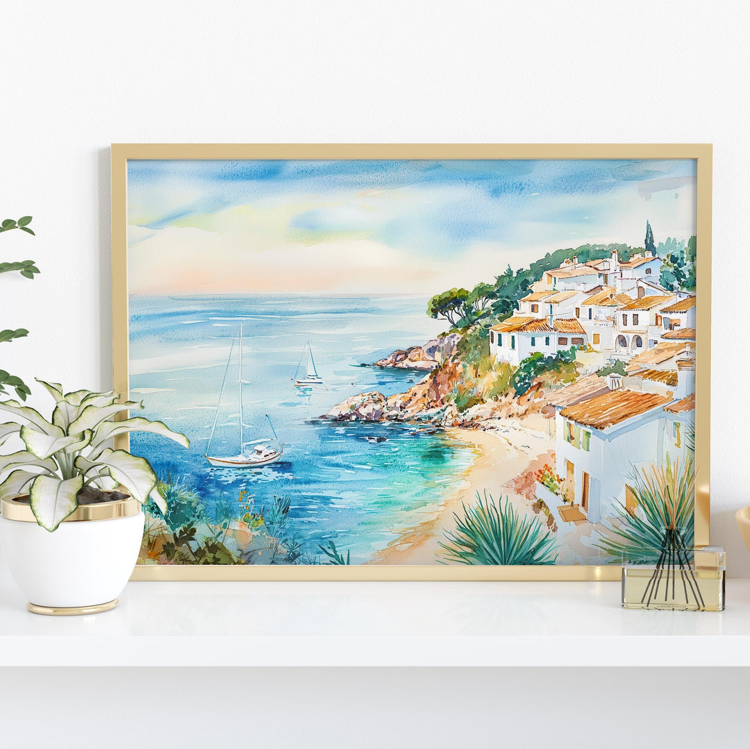 Costa Brava watercolor poster Wall Art Costa Brava Wall Hanging Home Décor Costa Brava Gift Art Lovers Spain Wall Art