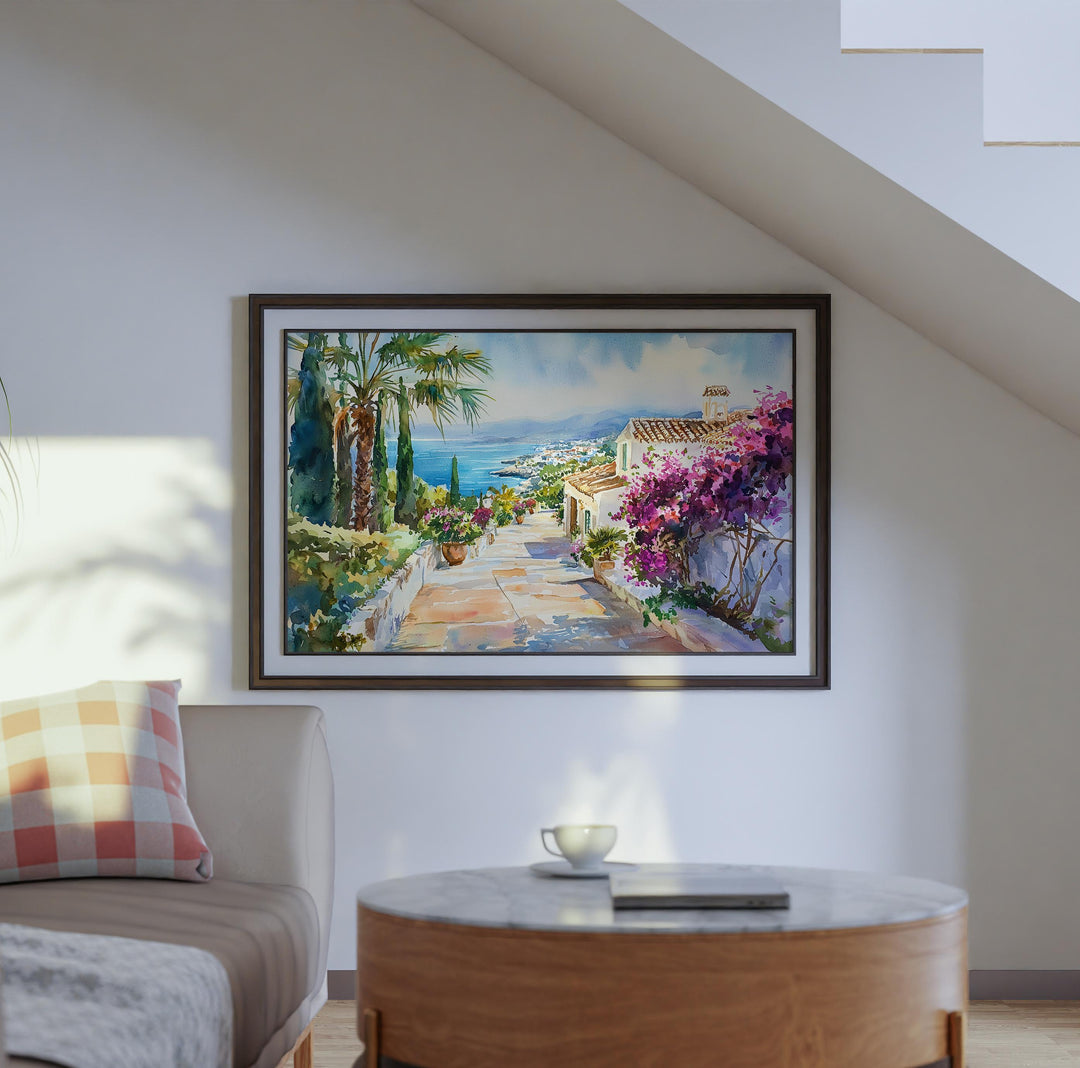 Costa del Sol watercolor poster Wall Art Costa del Sol Wall Hanging Home Décor Costa del Sol Gift Art Lovers Spain Wall Art