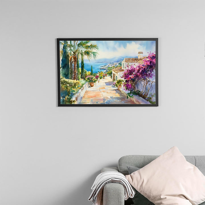 Costa del Sol watercolor poster Wall Art Costa del Sol Wall Hanging Home Décor Costa del Sol Gift Art Lovers Spain Wall Art