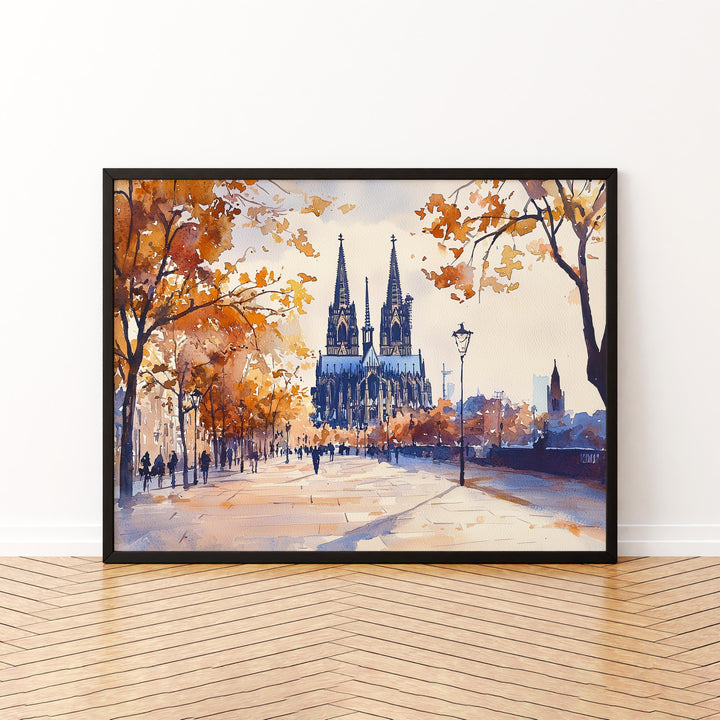 Cologne watercolor poster Wall Art Cologne Wall Hanging Home Décor Cologne Gift Art Lovers Germany Wall Art