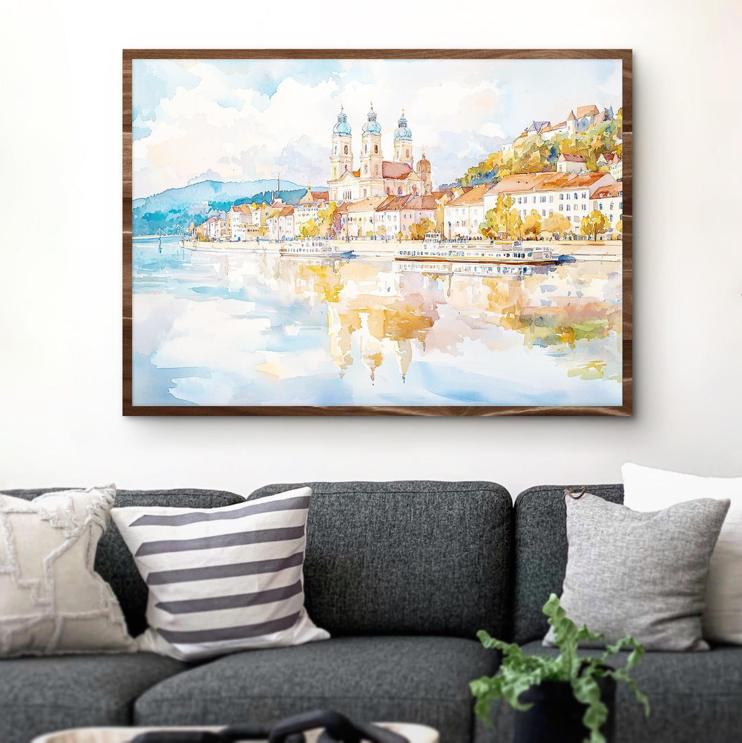 Passau watercolor poster Wall Art Passau Wall Hanging Home Décor Passau Gift Art Lovers Germany Wall Art