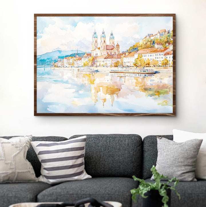 Passau watercolor poster Wall Art Passau Wall Hanging Home Décor Passau Gift Art Lovers Germany Wall Art
