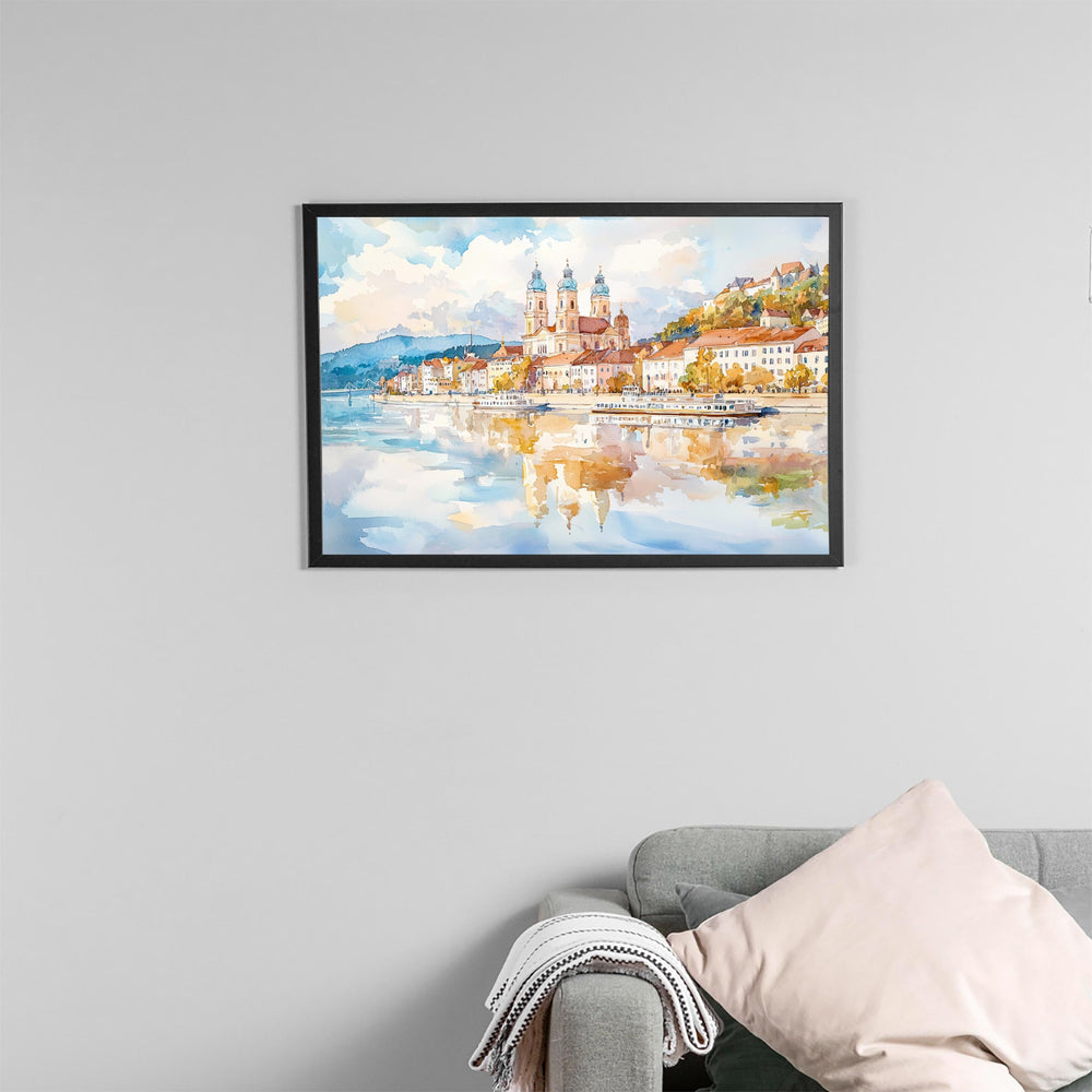 Passau watercolor poster Wall Art Passau Wall Hanging Home Décor Passau Gift Art Lovers Germany Wall Art