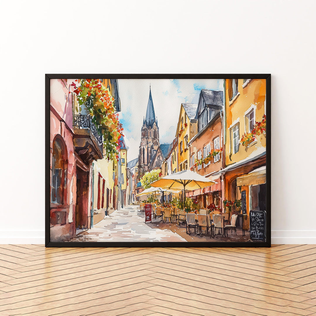 Mainz watercolor poster Wall Art Mainz Wall Hanging Home Décor Mainz Gift Art Lovers Germany Wall Art