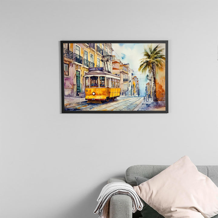 Lisbon watercolor poster Wall Art Lisbon Wall Hanging Home Décor Lisbon Gift Art Lovers Portugal Wall Art