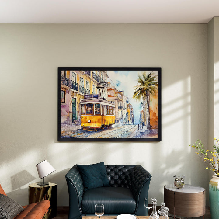 Lisbon watercolor poster Wall Art Lisbon Wall Hanging Home Décor Lisbon Gift Art Lovers Portugal Wall Art