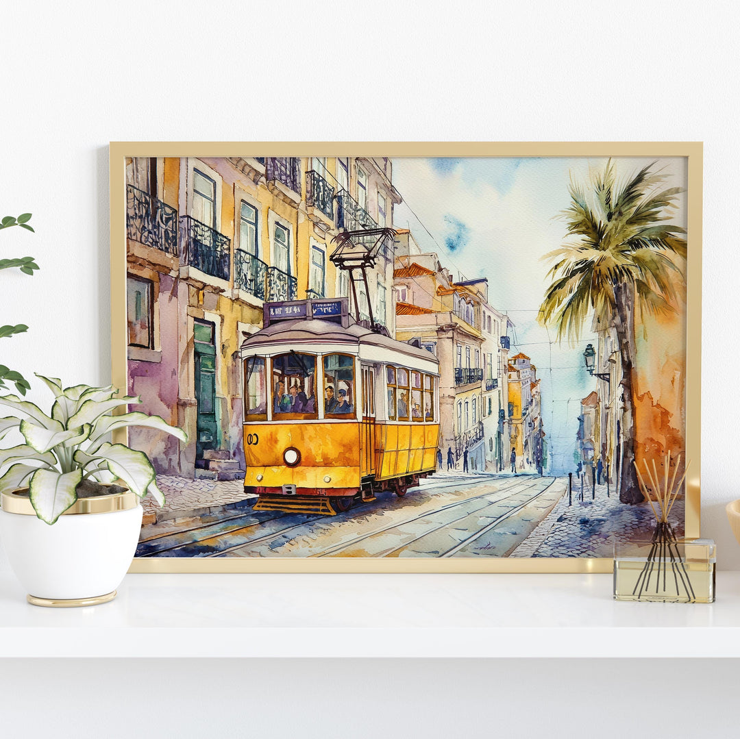 Lisbon watercolor poster Wall Art Lisbon Wall Hanging Home Décor Lisbon Gift Art Lovers Portugal Wall Art