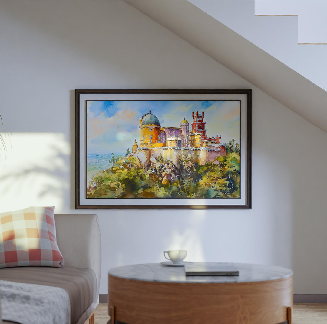 Sintra watercolor poster Wall Art Sintra Wall Hanging Home Décor Sintra Gift Art Lovers Portugal Wall Art