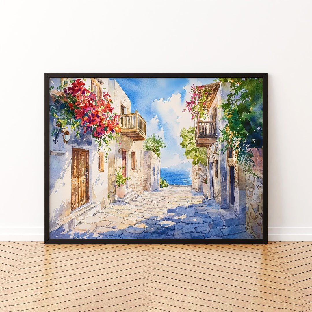 Crete watercolor poster Wall Art Crete Wall Hanging Home Décor Crete Gift Art Lovers Greece Wall Art