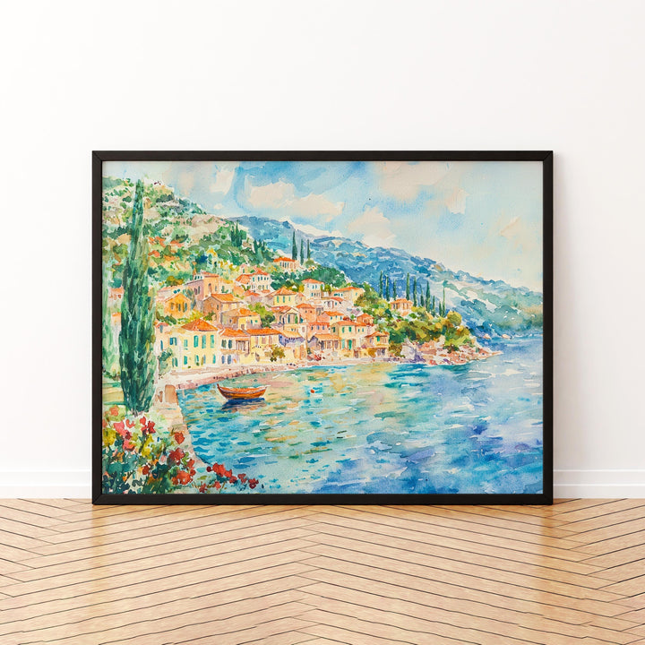 Ithaca watercolor poster Wall Art Ithaca Wall Hanging Home Décor Ithaca Gift Art Lovers Greece Wall Art