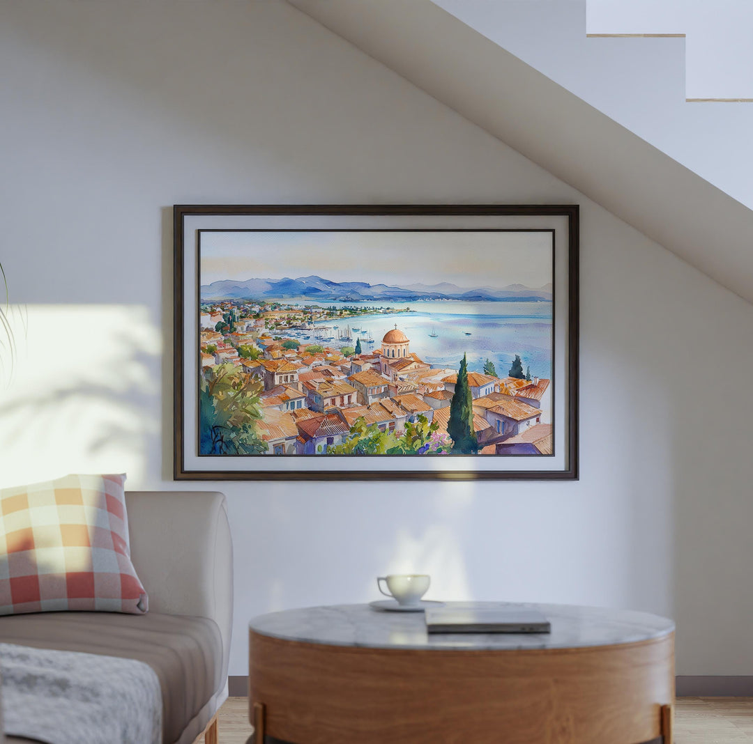 Nafplio watercolor poster Wall Art Nafplio Wall Hanging Home Décor Nafplio Gift Art Lovers Greece Wall Art