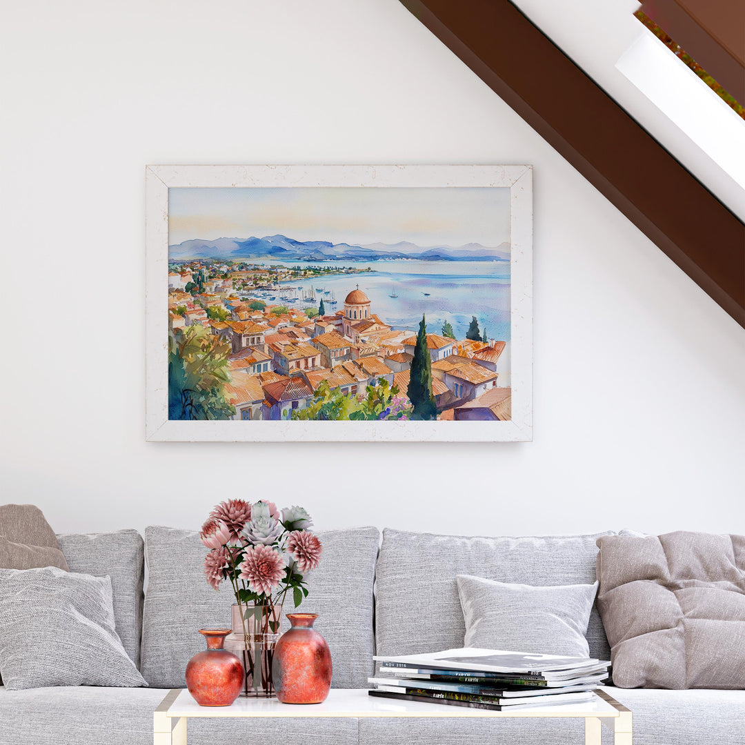 Nafplio watercolor poster Wall Art Nafplio Wall Hanging Home Décor Nafplio Gift Art Lovers Greece Wall Art