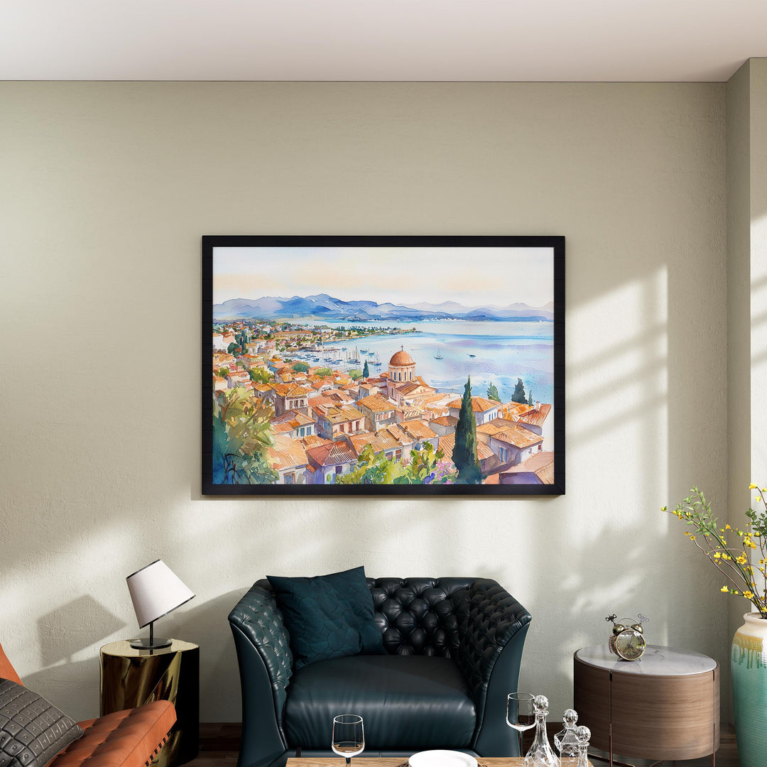 Nafplio watercolor poster Wall Art Nafplio Wall Hanging Home Décor Nafplio Gift Art Lovers Greece Wall Art