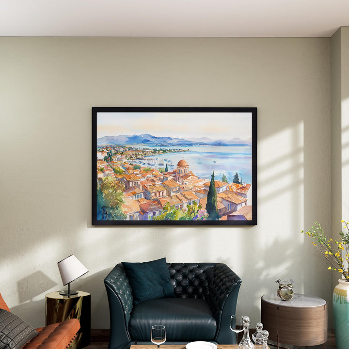 Nafplio watercolor poster Wall Art Nafplio Wall Hanging Home Décor Nafplio Gift Art Lovers Greece Wall Art